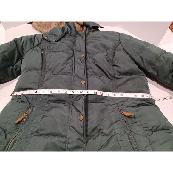 Dark Army green quilted Women’s Jacket Women's puffer coat Size Large - Picture 2 of 8